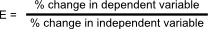 Elasticity formula
